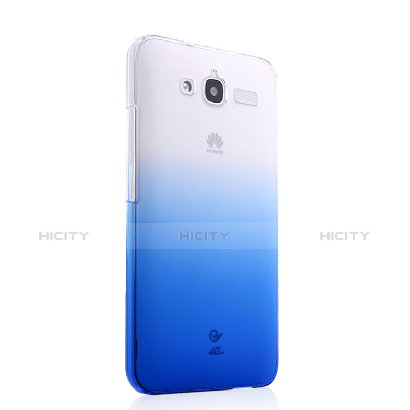 Coque Transparente Rigide Degrade pour Huawei Ascend GX1 Bleu Plus