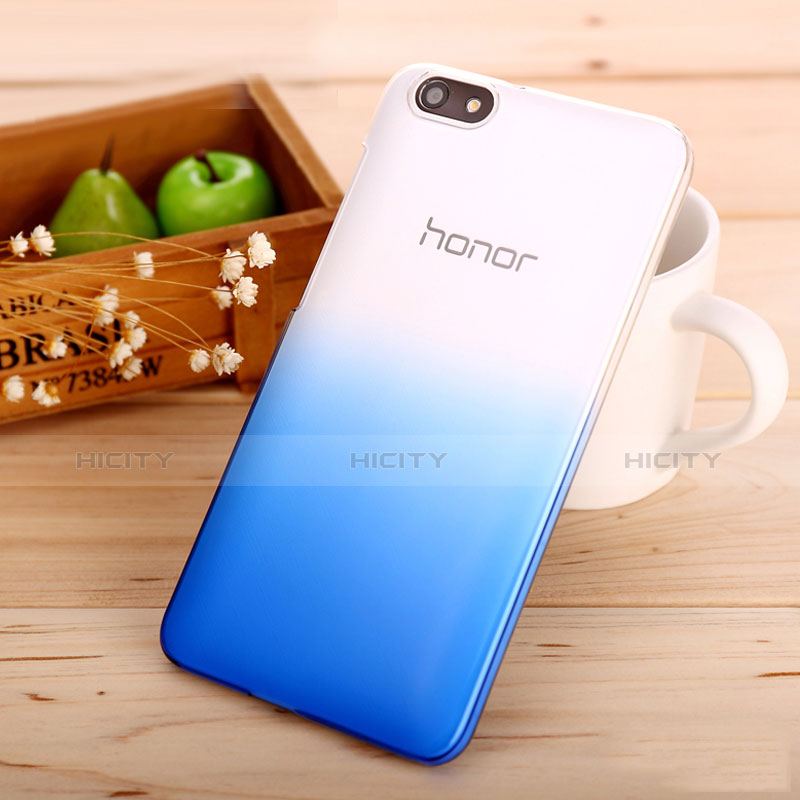 Coque Transparente Rigide Degrade pour Huawei Honor 4X Bleu Plus