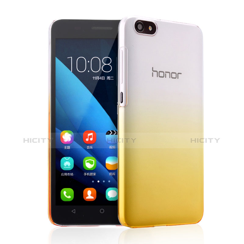 Coque Transparente Rigide Degrade pour Huawei Honor 4X Jaune Plus