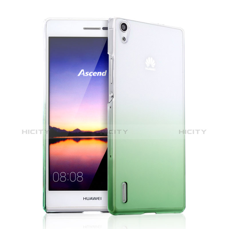 Coque Transparente Rigide Degrade pour Huawei P7 Dual SIM Vert Plus