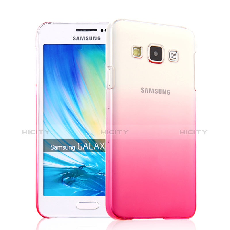 Coque Transparente Rigide Degrade pour Samsung Galaxy DS A300G A300H A300M Rose Plus