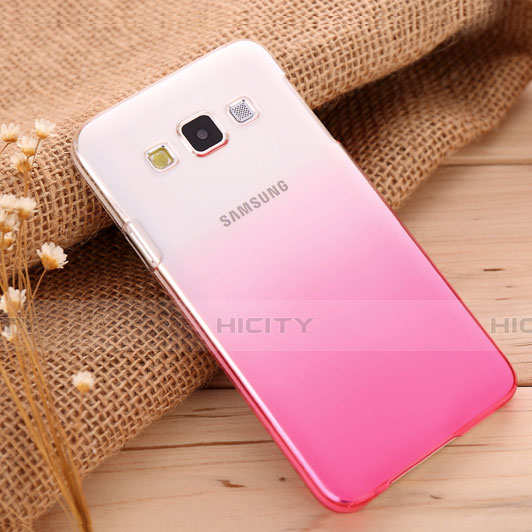 Coque Transparente Rigide Degrade pour Samsung Galaxy DS A300G A300H A300M Rose Plus