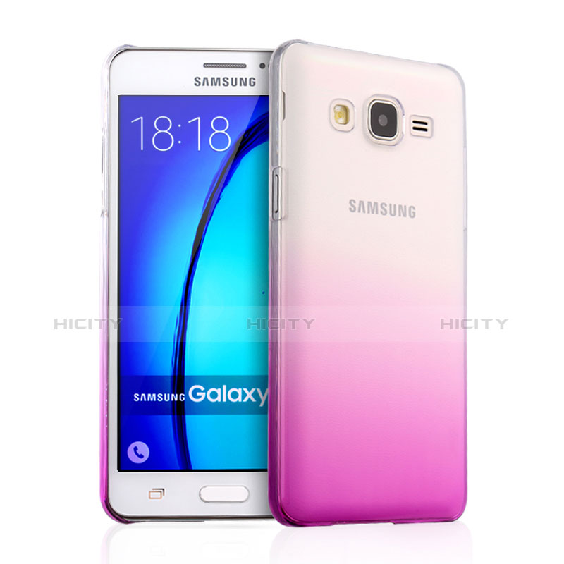 Coque Transparente Rigide Degrade pour Samsung Galaxy On5 Pro Rose Plus