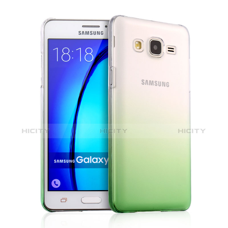 Coque Transparente Rigide Degrade pour Samsung Galaxy On5 Pro Vert Plus