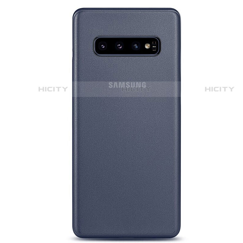 Coque Ultra Fine Mat Rigide Housse Etui Transparente P01 pour Samsung Galaxy S10 5G Bleu Plus