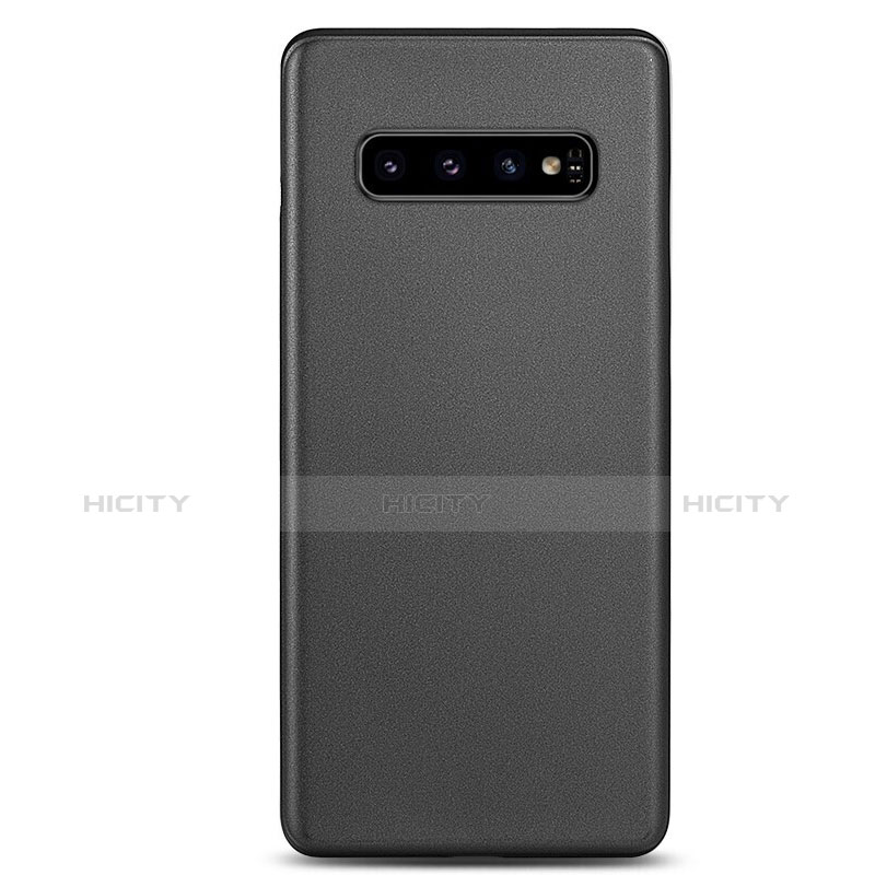 Coque Ultra Fine Mat Rigide Housse Etui Transparente P01 pour Samsung Galaxy S10 Plus Noir Plus