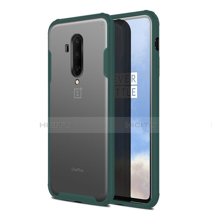 Coque Ultra Fine Mat Rigide Housse Etui Transparente pour OnePlus 7T Pro 5G Vert Plus