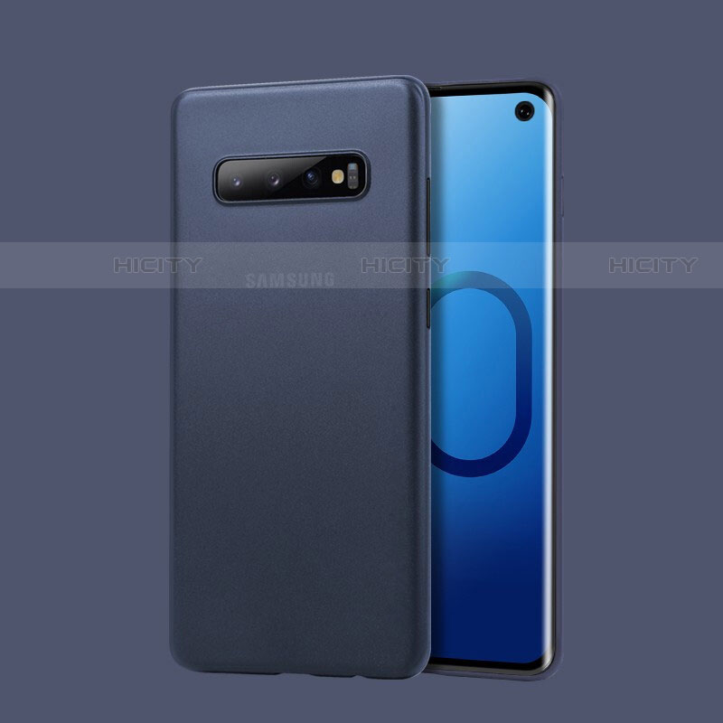 Coque Ultra Fine Mat Rigide Housse Etui Transparente pour Samsung Galaxy S10 5G Bleu Plus