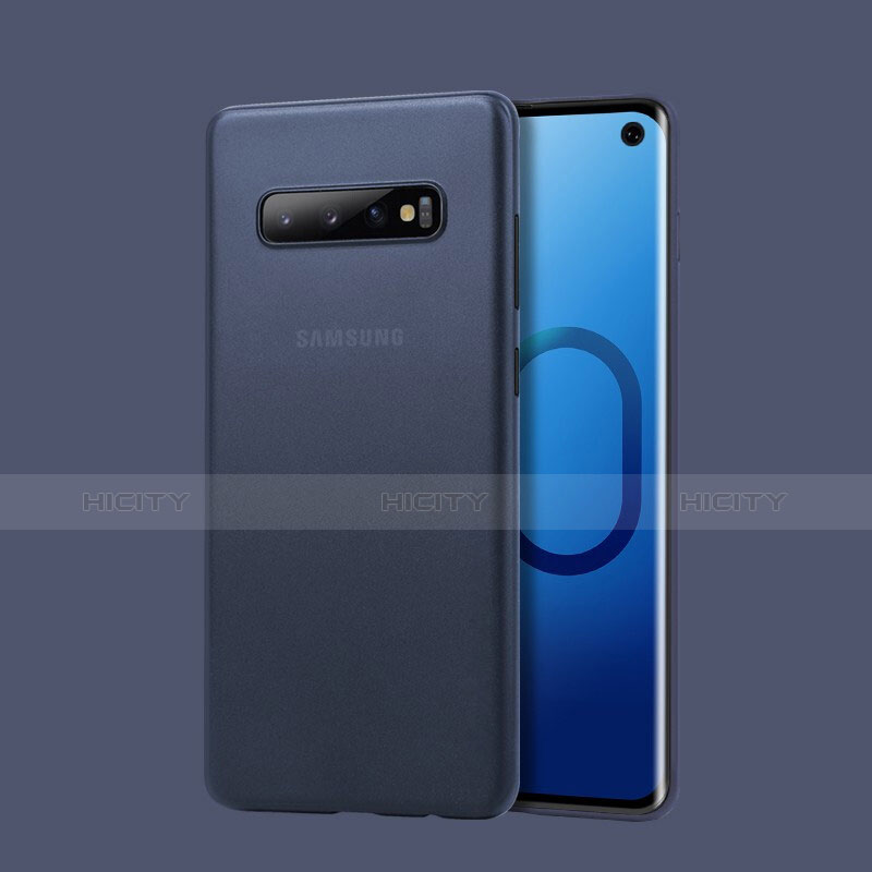 Coque Ultra Fine Mat Rigide Housse Etui Transparente pour Samsung Galaxy S10 Bleu Plus