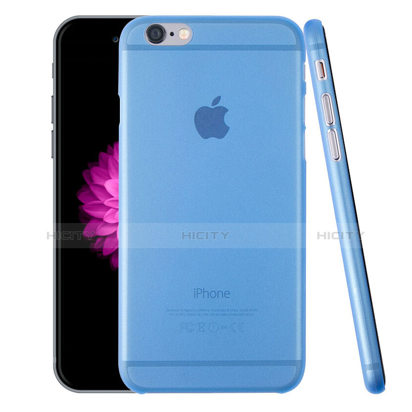 Coque Ultra Fine Mat Rigide Transparente pour Apple iPhone 6 Bleu Plus