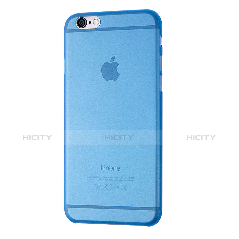 Coque Ultra Fine Mat Rigide Transparente pour Apple iPhone 6 Bleu Plus