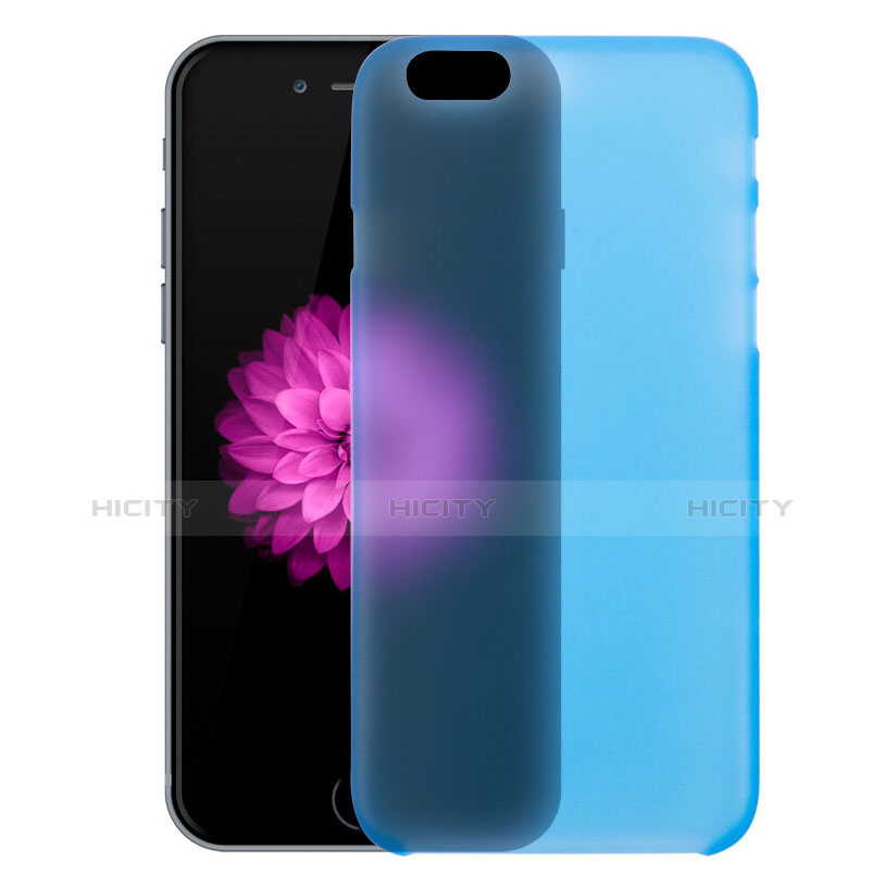 Coque Ultra Fine Mat Rigide Transparente pour Apple iPhone 6 Bleu Plus