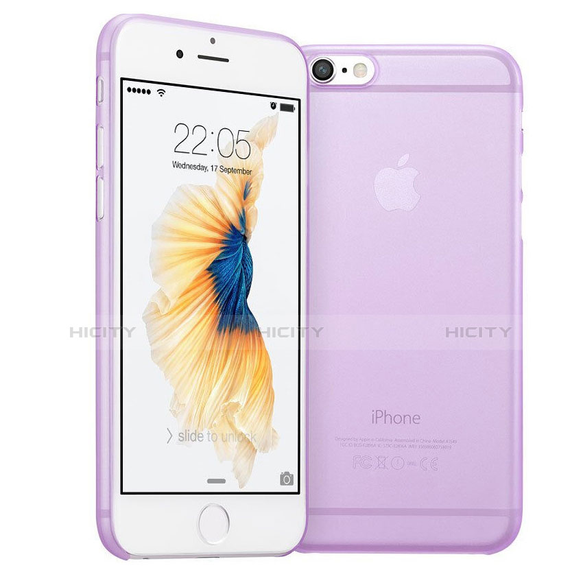 Coque Ultra Fine Mat Rigide Transparente pour Apple iPhone 6 Plus Violet Plus