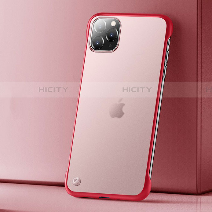 Coque Ultra Fine Plastique Rigide Etui Housse Transparente U01 pour Apple iPhone 11 Pro Max Rouge Plus