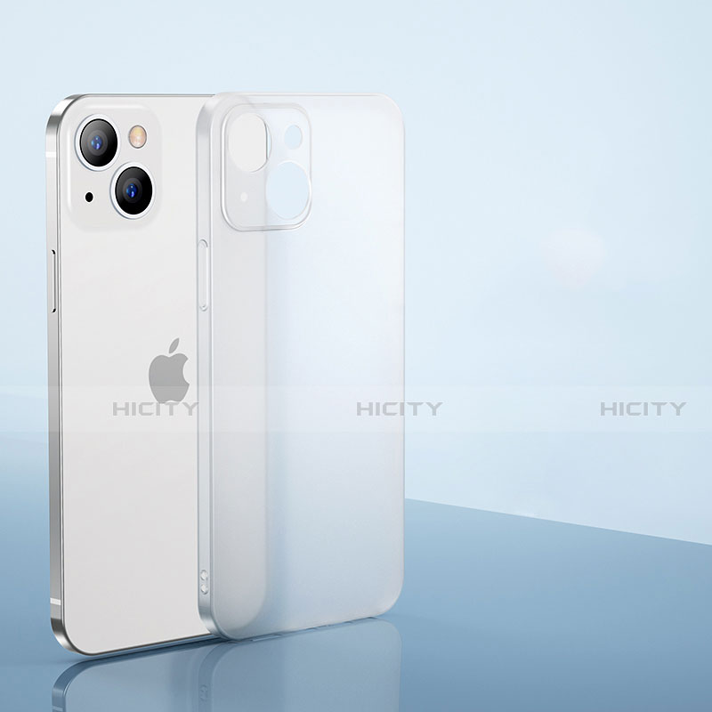 Coque Ultra Fine Plastique Rigide Etui Housse Transparente U01 pour Apple iPhone 14 Blanc Plus