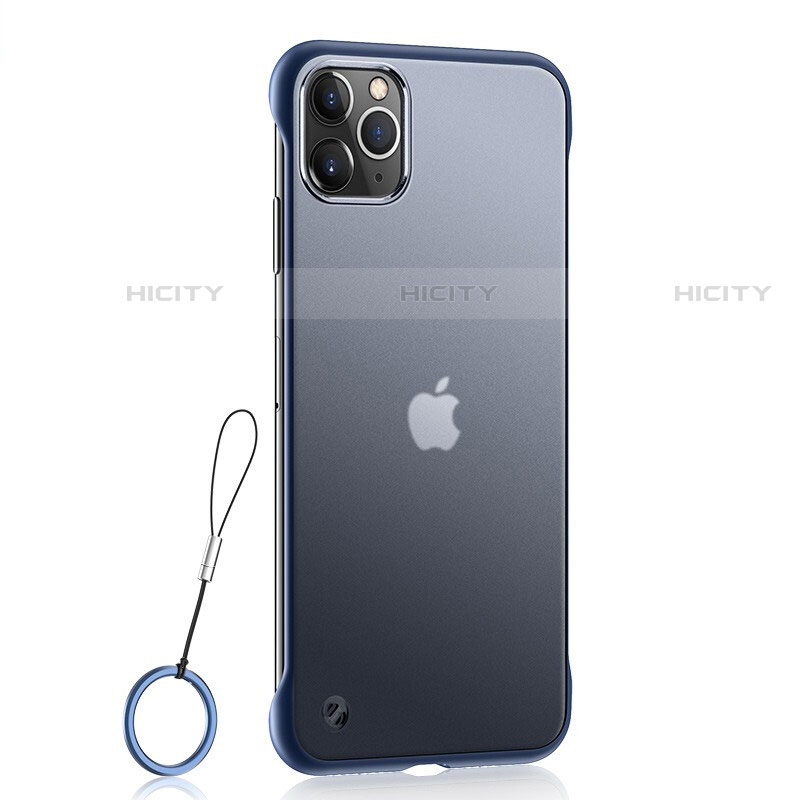 Coque Ultra Fine Plastique Rigide Etui Housse Transparente U02 pour Apple iPhone 11 Pro Bleu Plus