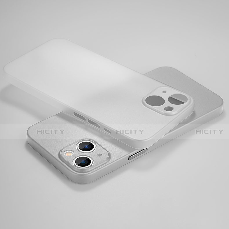 Coque Ultra Fine Plastique Rigide Etui Housse Transparente U02 pour Apple iPhone 15 Blanc Plus