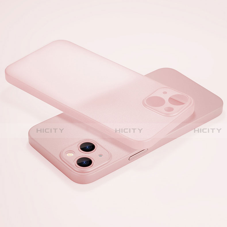 Coque Ultra Fine Plastique Rigide Etui Housse Transparente U02 pour Apple iPhone 15 Rose Plus