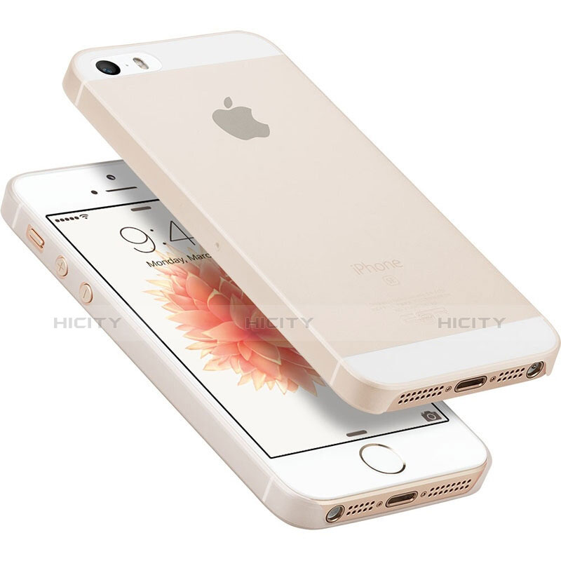 Coque Ultra Fine Plastique Rigide Transparente et Protecteur d'Ecran pour Apple iPhone 5S Clair Plus