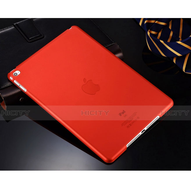 Coque Ultra Fine Plastique Rigide Transparente pour Apple iPad Air Rouge Plus