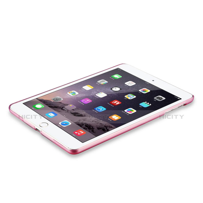 Coque Ultra Fine Plastique Rigide Transparente pour Apple iPad Mini Rose Plus