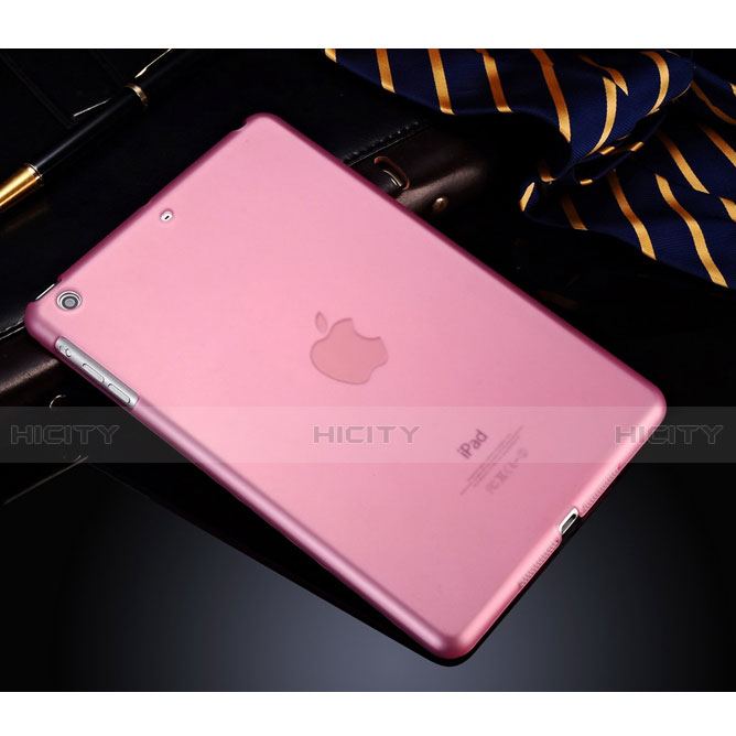 Coque Ultra Fine Plastique Rigide Transparente pour Apple iPad Mini Rose Plus