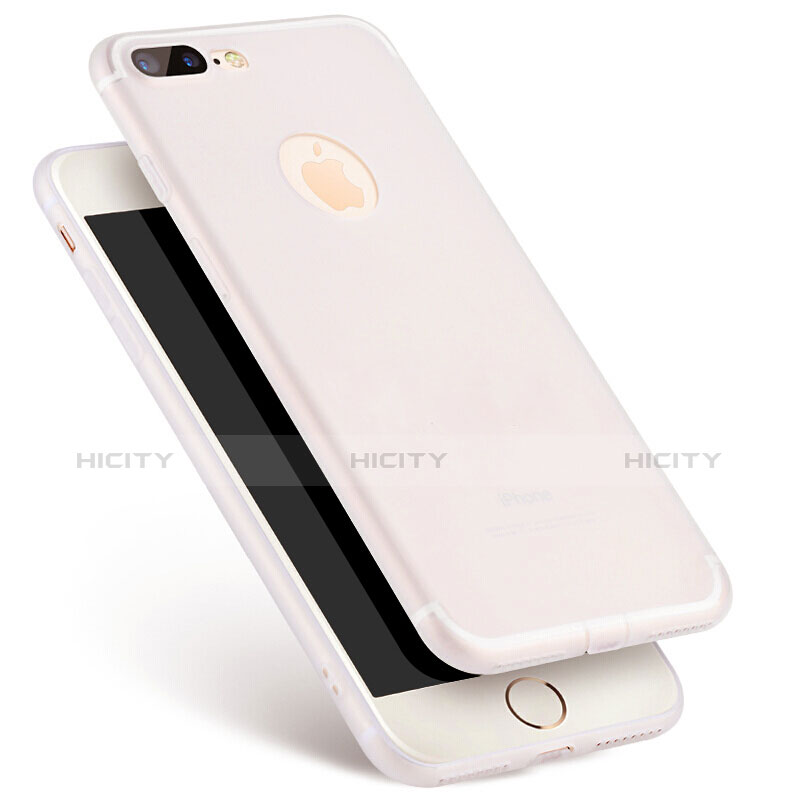 Coque Ultra Fine Plastique Rigide Transparente pour Apple iPhone 7 Plus Blanc Plus