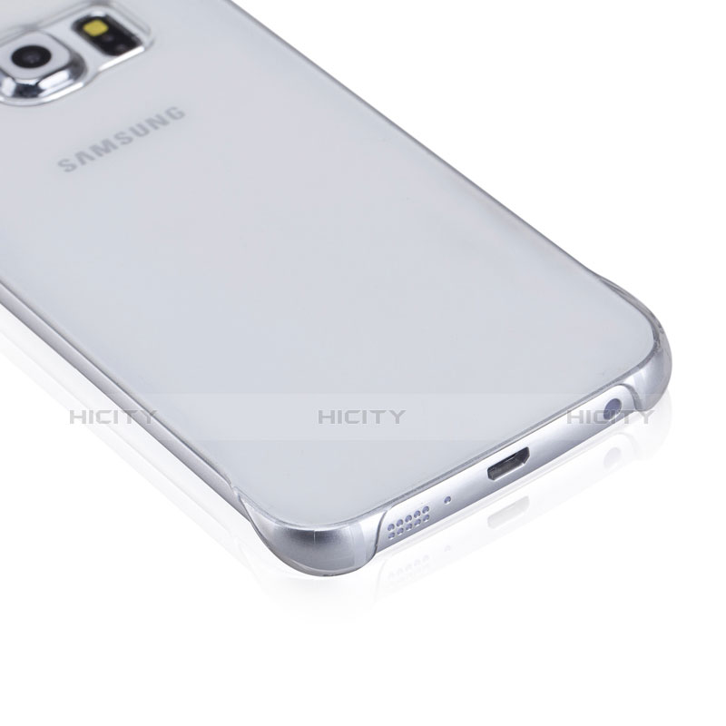 Coque Ultra Fine Plastique Rigide Transparente pour Samsung Galaxy S6 Edge SM-G925 Blanc Plus