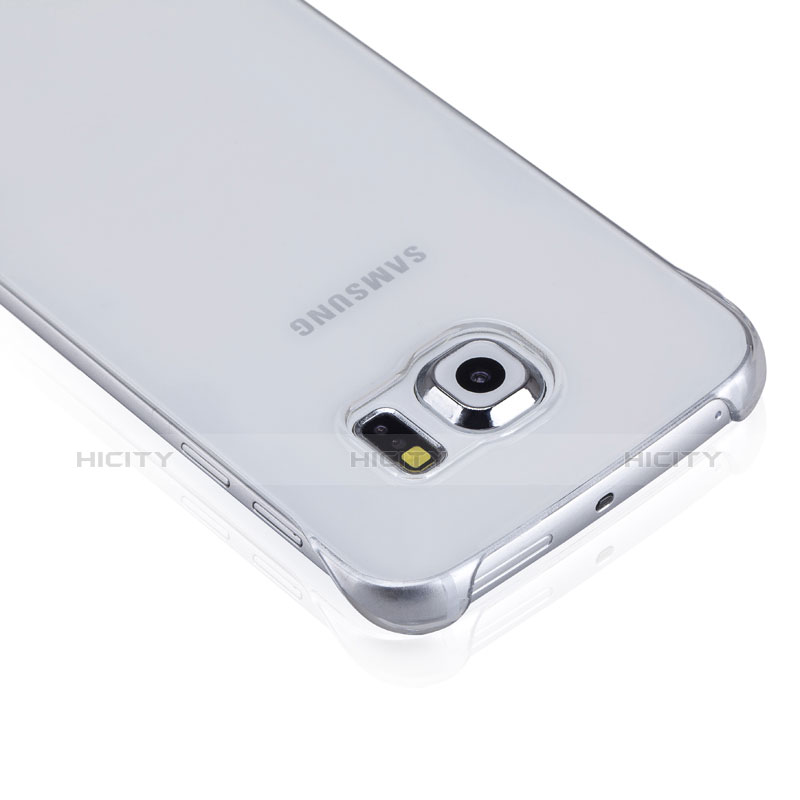 Coque Ultra Fine Plastique Rigide Transparente pour Samsung Galaxy S6 Edge SM-G925 Blanc Plus