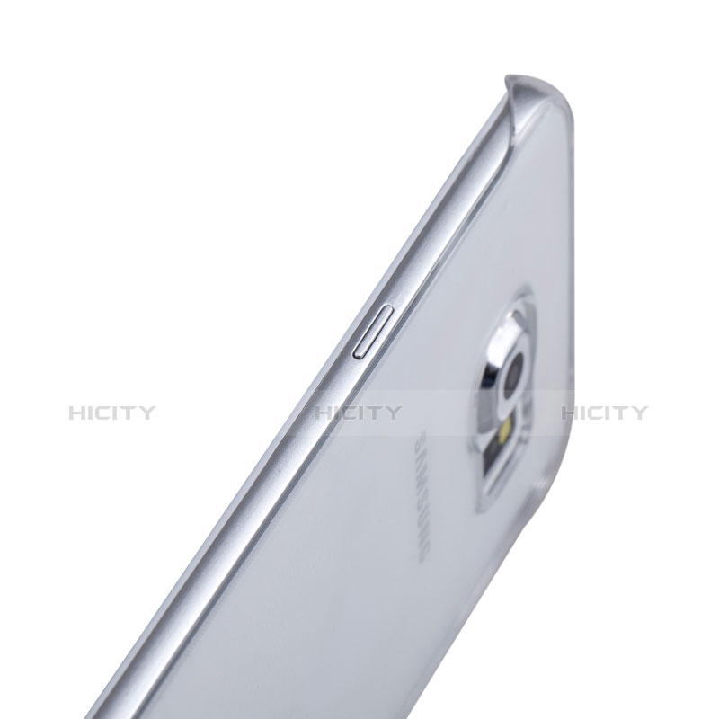 Coque Ultra Fine Plastique Rigide Transparente pour Samsung Galaxy S6 Edge SM-G925 Blanc Plus