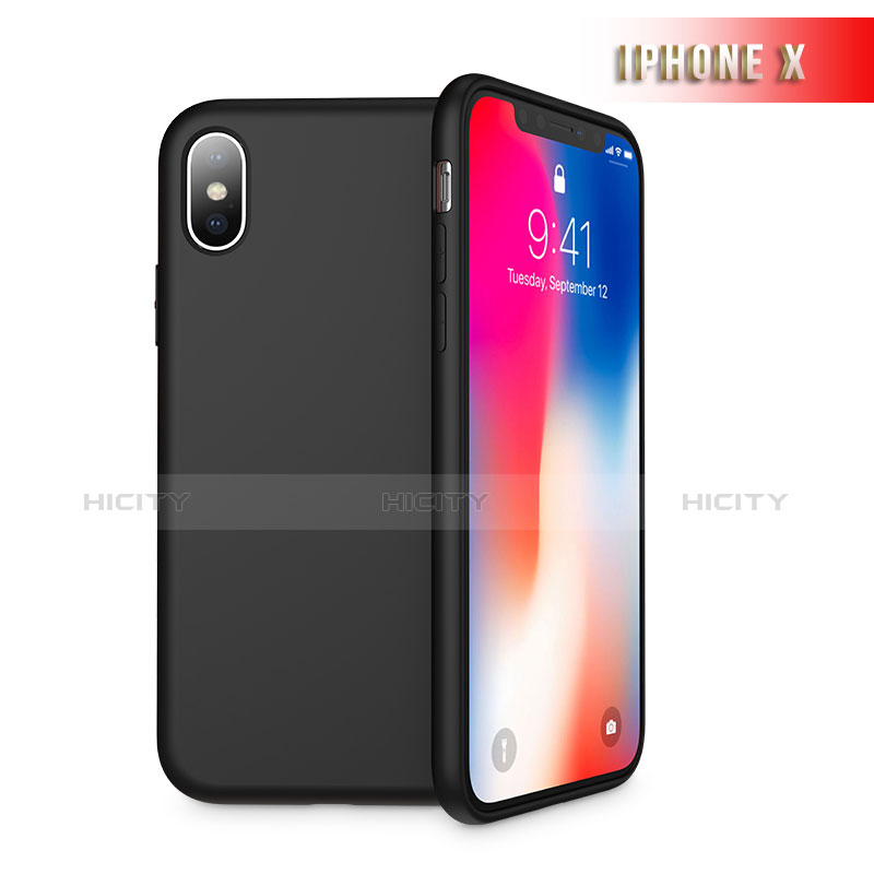 Coque Ultra Fine Silicone Souple 360 Degres B02 pour Apple iPhone Xs Noir Plus