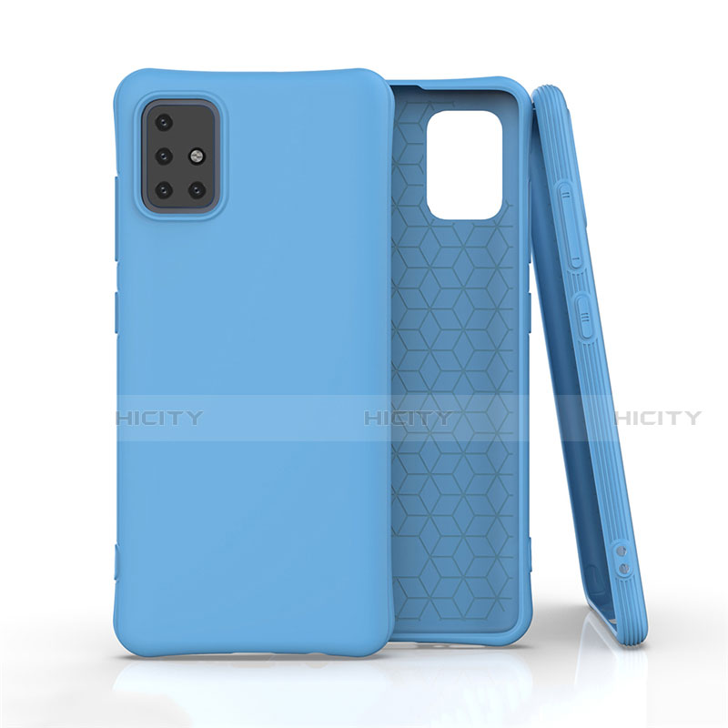 Coque Ultra Fine Silicone Souple 360 Degres Housse Etui C01 pour Samsung Galaxy A51 5G Bleu Ciel Plus