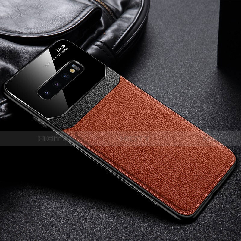 Coque Ultra Fine Silicone Souple 360 Degres Housse Etui C01 pour Samsung Galaxy S10 5G Marron Plus