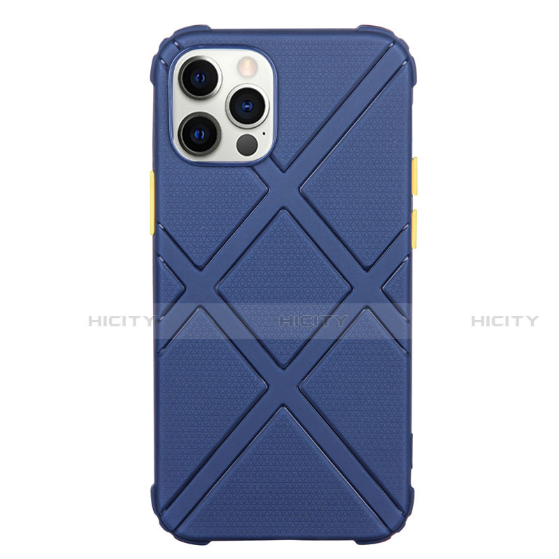 Coque Ultra Fine Silicone Souple 360 Degres Housse Etui C02 pour Apple iPhone 12 Pro Bleu Plus