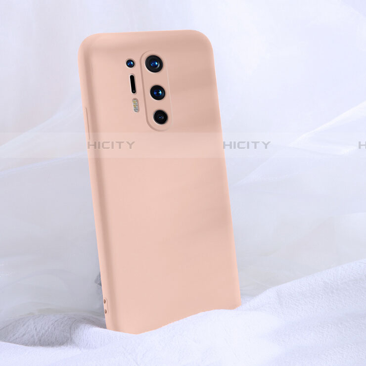 Coque Ultra Fine Silicone Souple 360 Degres Housse Etui C02 pour OnePlus 8 Pro Rose Plus