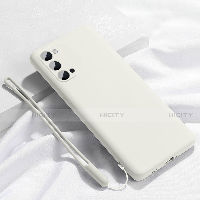 Coque Ultra Fine Silicone Souple 360 Degres Housse Etui C02 pour Oppo Reno4 Pro 5G Blanc Plus