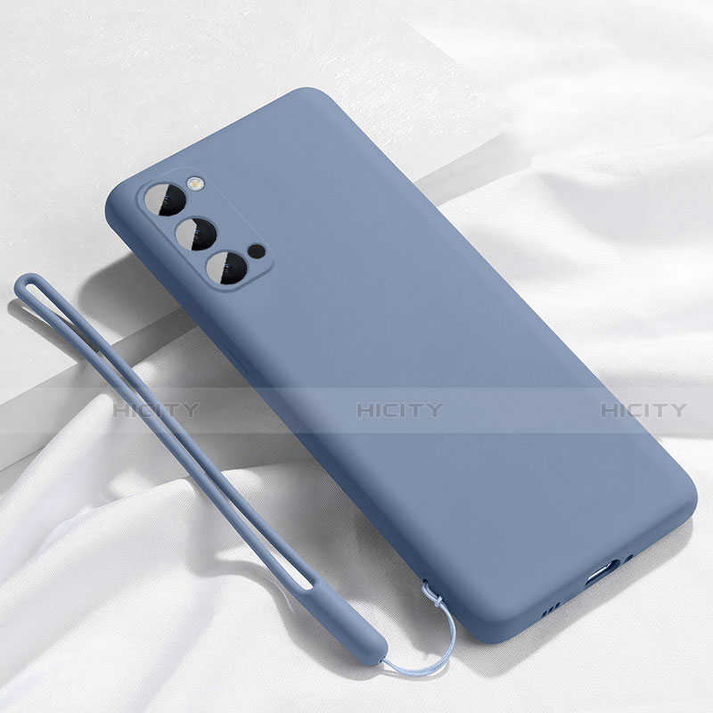 Coque Ultra Fine Silicone Souple 360 Degres Housse Etui C02 pour Oppo Reno4 Pro 5G Gris Plus