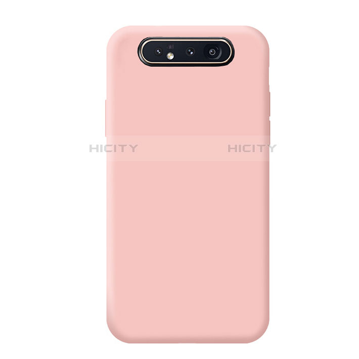 Coque Ultra Fine Silicone Souple 360 Degres Housse Etui C02 pour Samsung Galaxy A80 Rose Plus