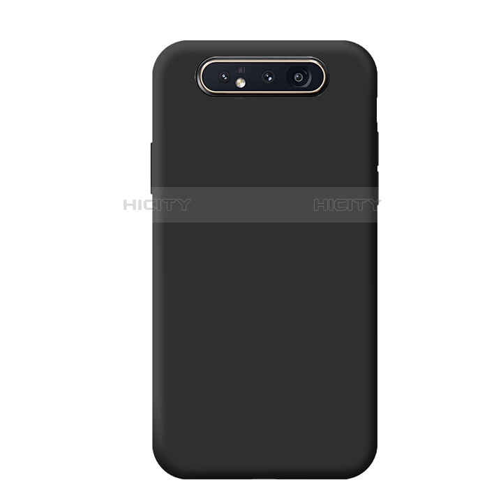 Coque Ultra Fine Silicone Souple 360 Degres Housse Etui C02 pour Samsung Galaxy A90 4G Noir Plus