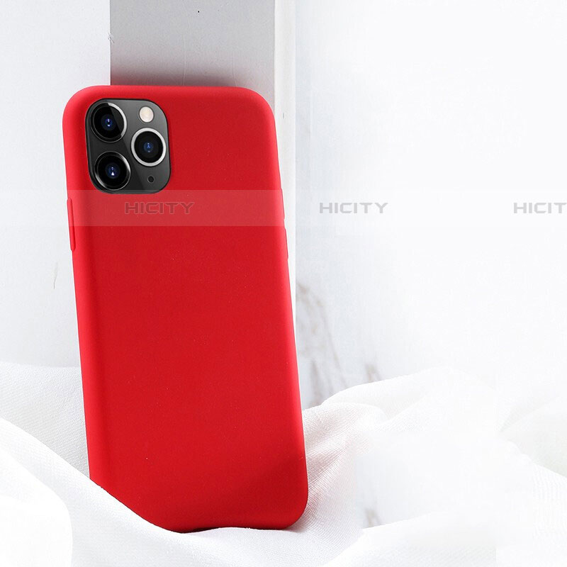 Coque Ultra Fine Silicone Souple 360 Degres Housse Etui C03 pour Apple iPhone 11 Pro Max Rouge Plus