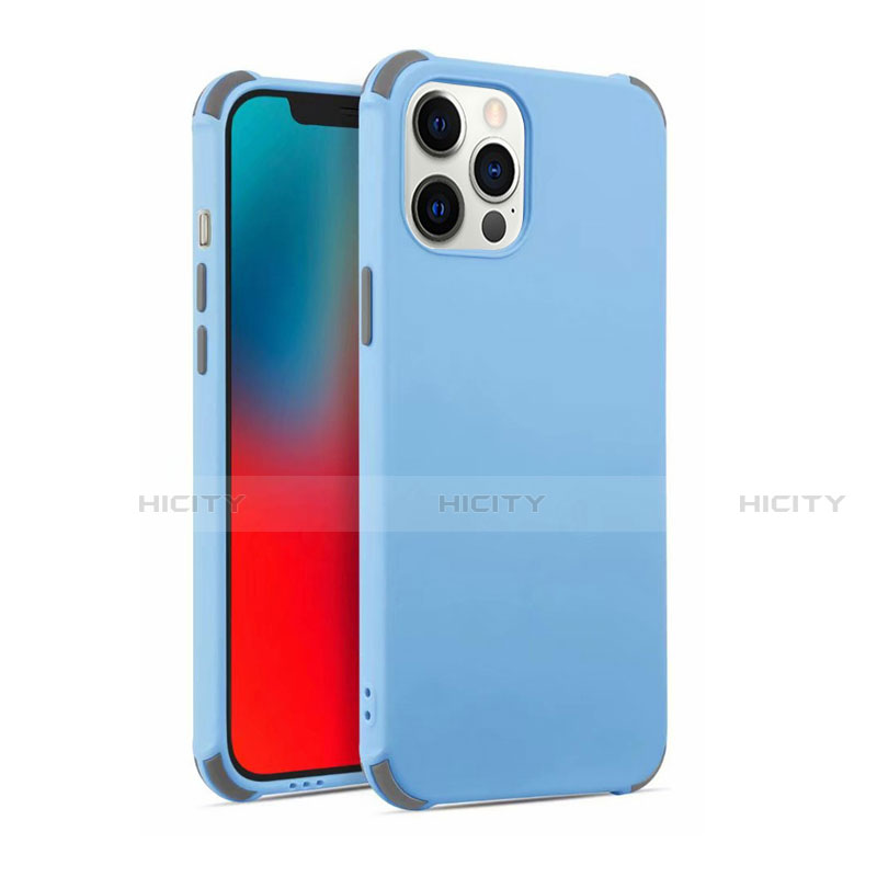 Coque Ultra Fine Silicone Souple 360 Degres Housse Etui C03 pour Apple iPhone 12 Pro Bleu Ciel Plus