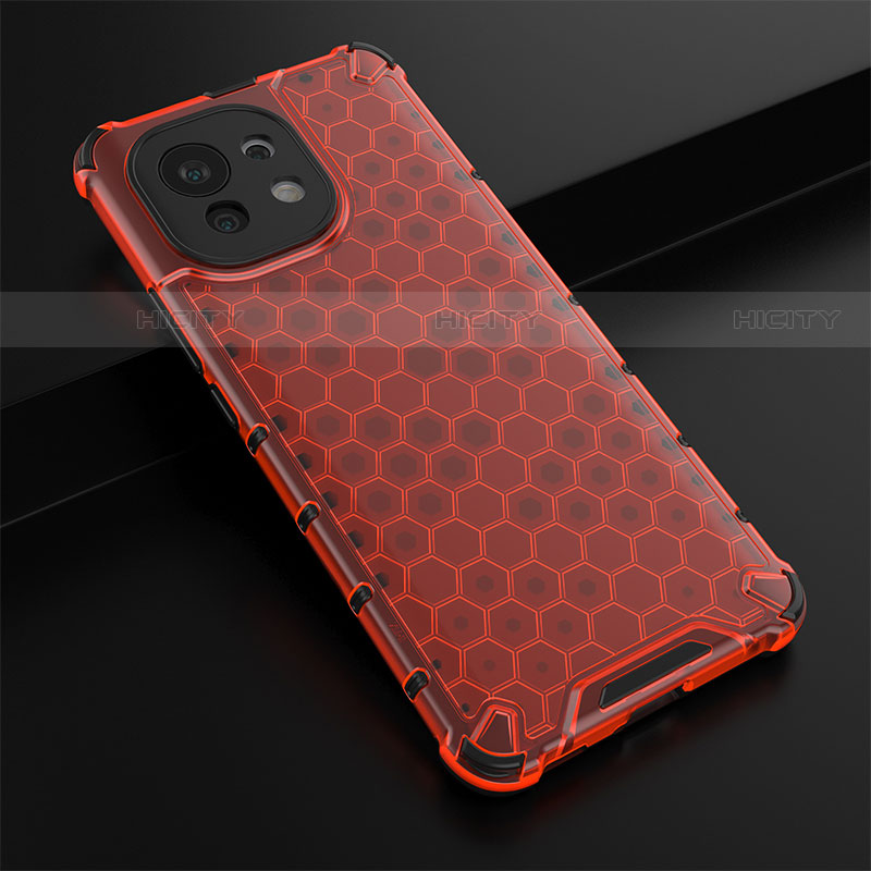 Coque Ultra Fine Silicone Souple 360 Degres Housse Etui C03 pour Xiaomi Mi 11 Lite 4G Rouge Plus