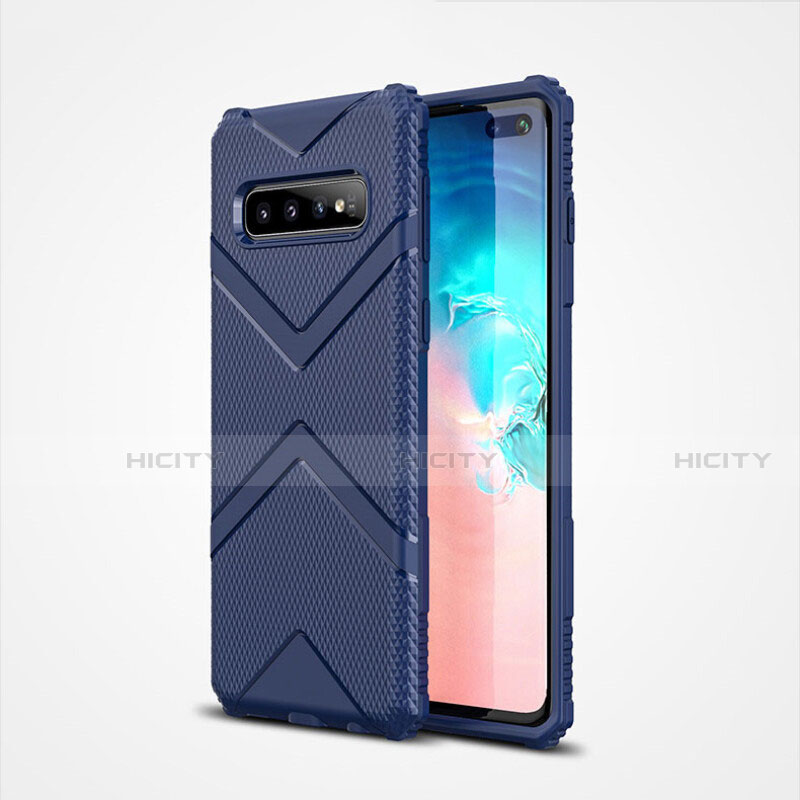 Coque Ultra Fine Silicone Souple 360 Degres Housse Etui C04 pour Samsung Galaxy S10 Plus Bleu Plus