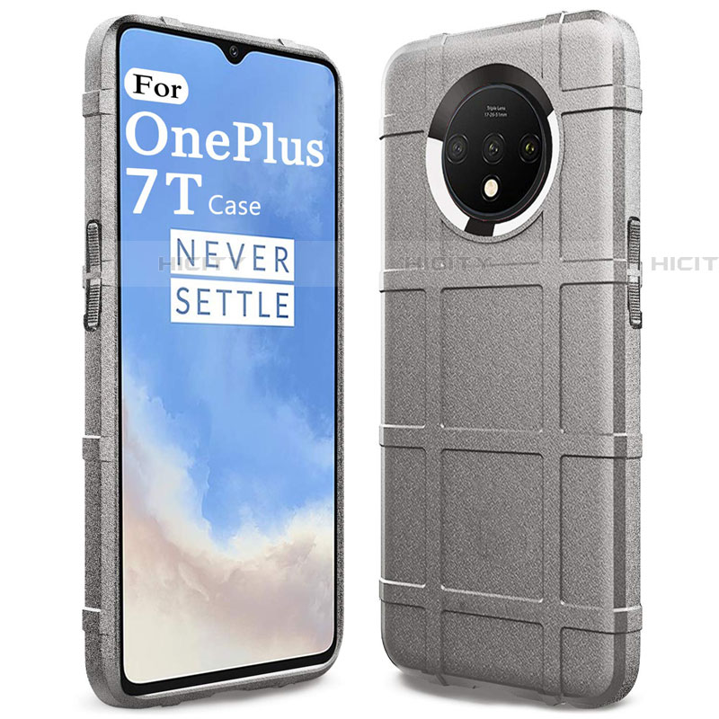 Coque Ultra Fine Silicone Souple 360 Degres Housse Etui C05 pour OnePlus 7T Argent Plus