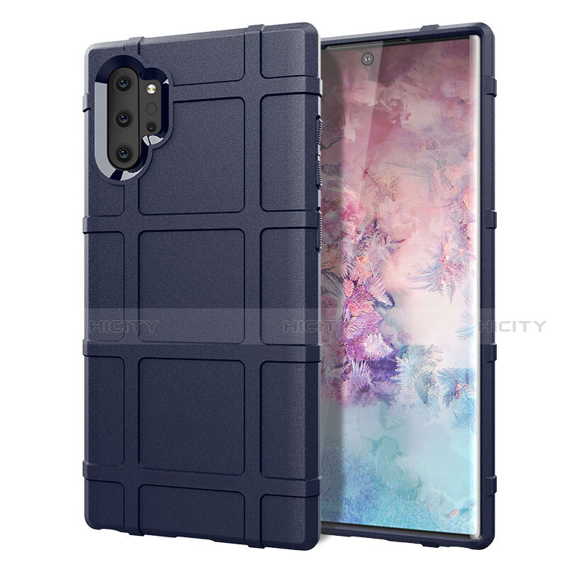 Coque Ultra Fine Silicone Souple 360 Degres Housse Etui C06 pour Samsung Galaxy Note 10 Plus 5G Bleu Plus