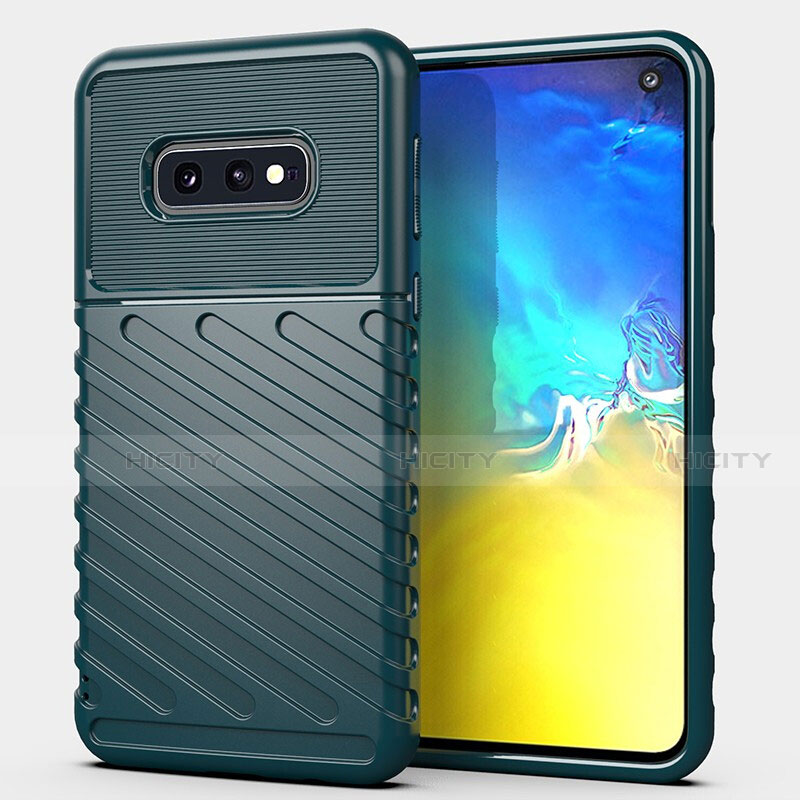 Coque Ultra Fine Silicone Souple 360 Degres Housse Etui C08 pour Samsung Galaxy S10e Vert Plus