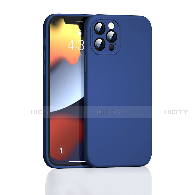 Coque Ultra Fine Silicone Souple 360 Degres Housse Etui G01 pour Apple iPhone 13 Pro Max Bleu Plus