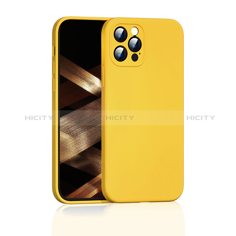 Coque Ultra Fine Silicone Souple 360 Degres Housse Etui G01 pour Apple iPhone 14 Pro Jaune Plus