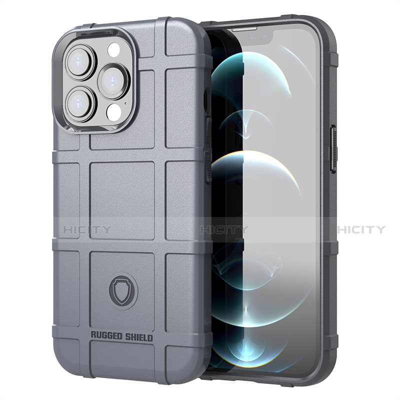 Coque Ultra Fine Silicone Souple 360 Degres Housse Etui G05 pour Apple iPhone 13 Pro Gris Plus