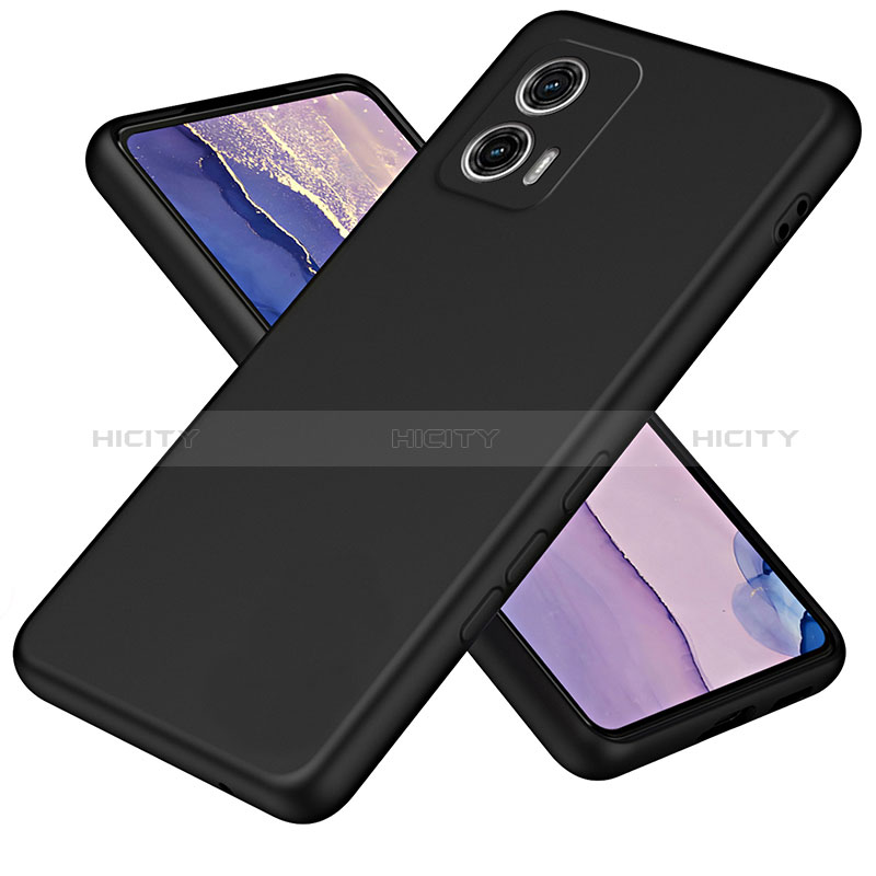 Coque Ultra Fine Silicone Souple 360 Degres Housse Etui H01P pour Motorola Moto G73 5G Noir Plus